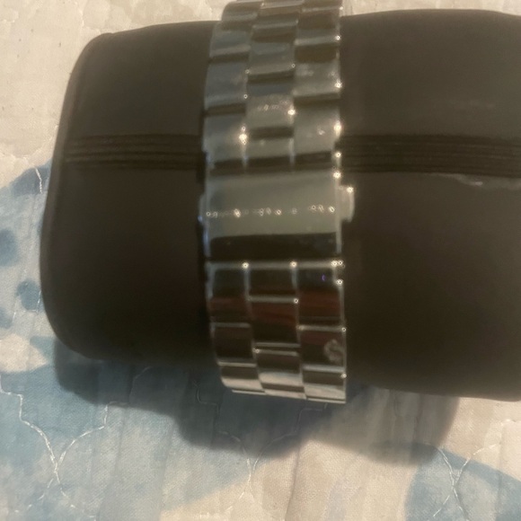Marc Jacobs Silver Watch with Gem Accents. Needs battery.